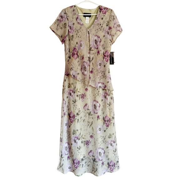 Connected Apparel Floral Maxi Dress Y2K Forest Fairy Grunge 90s Tiered Cottage - Picture 1 of 6